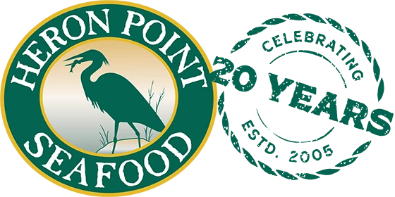 Heron Point Seafood 20th Anniversary Logo